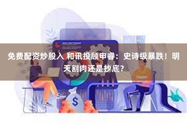 免费配资炒股入 和讯投顾申睿：史诗级暴跌！明天割肉还是抄底？